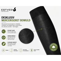 Egtved knæstrømper i sort merceriseret bomuld – herre 40–48