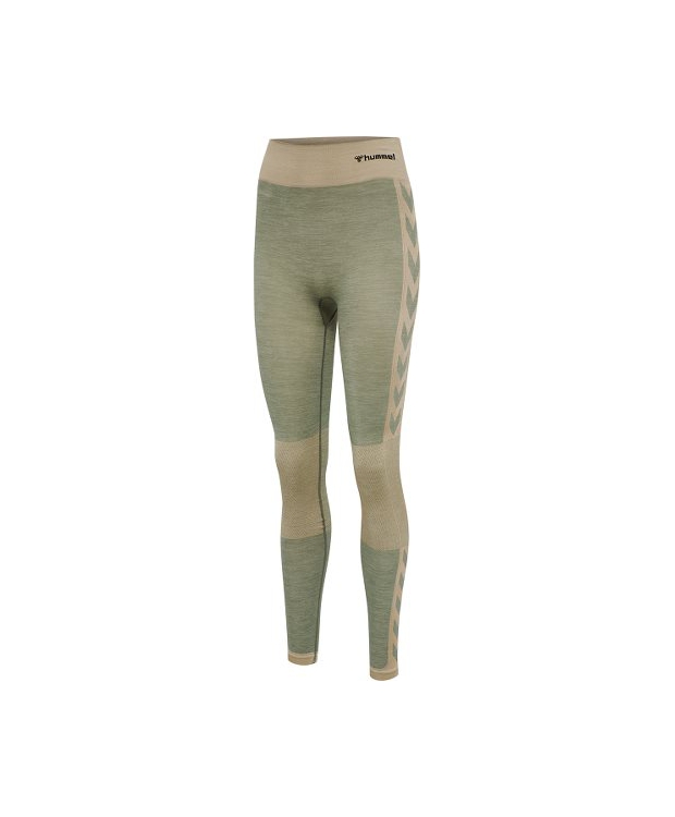 Hummel CLEA seamless mid waist tights Vetiver Melange – OUTLET billede 1