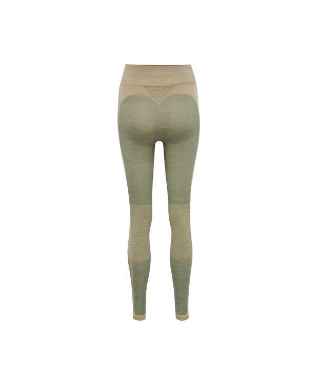 Hummel CLEA seamless mid waist tights Vetiver Melange – OUTLET billede 2