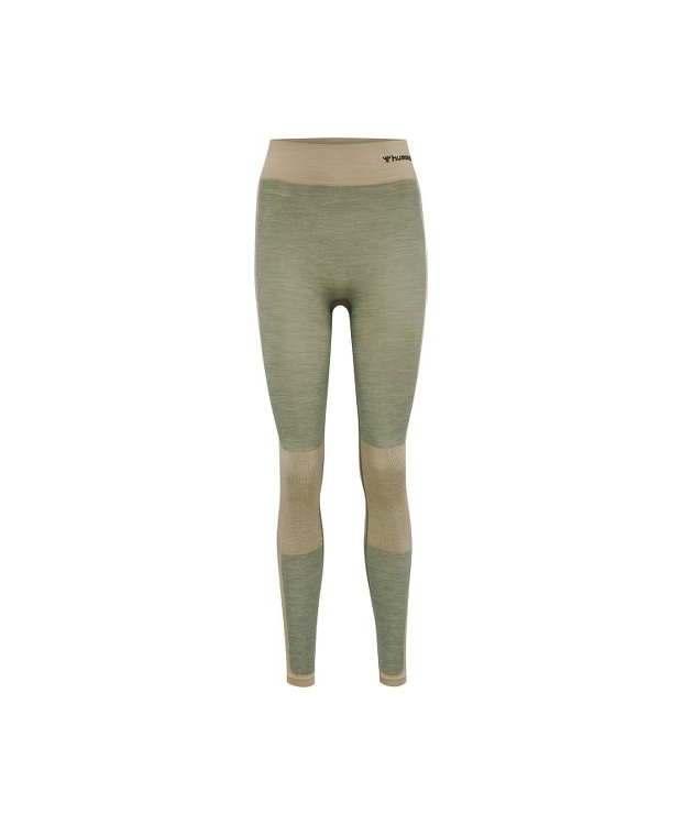 Hummel CLEA seamless mid waist tights Vetiver Melange – OUTLET billede 3