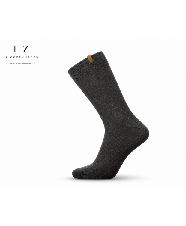 iZ Sock Copenhagen mørkegrå Luxury bomuldsstrømper unisex billede 1