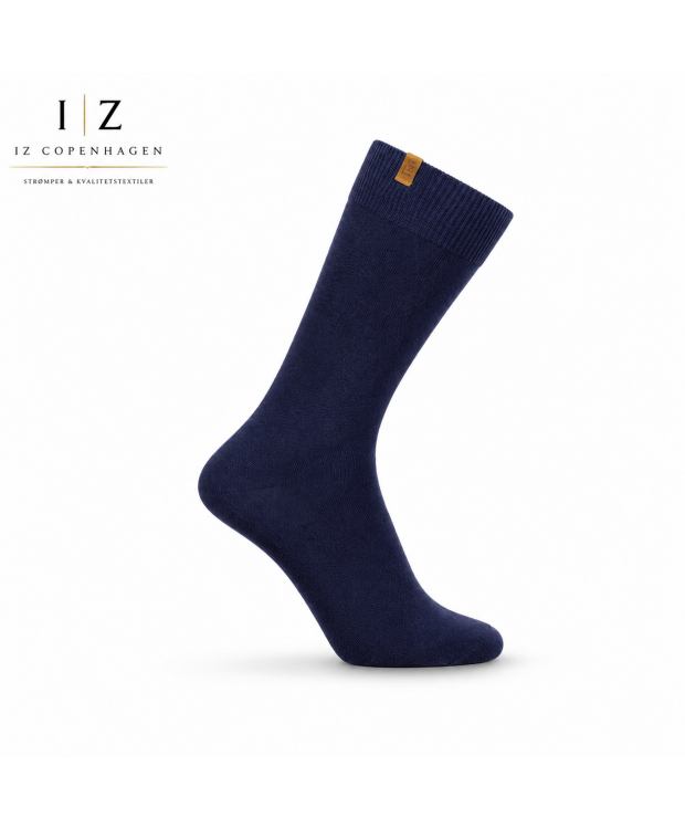iZ Sock Copenhagen navy Luxury bomuldsstrømper unisex billede 1
