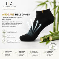 iZ Sock Luxury bambus-ankelstrømper sort til børn