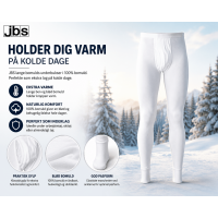 JBS long johns original hvid til herre i 100 % bomuld