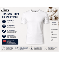 JBS Light bomulds T-shirt med rund hals til herre – hvid