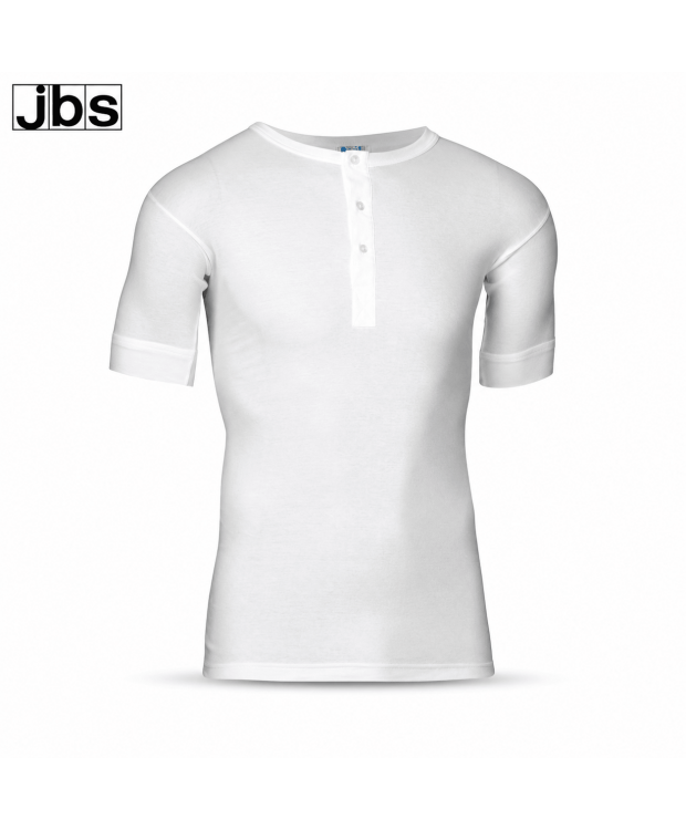 JBS grandad, short sleeve med knapper til herre – hvid billede 1