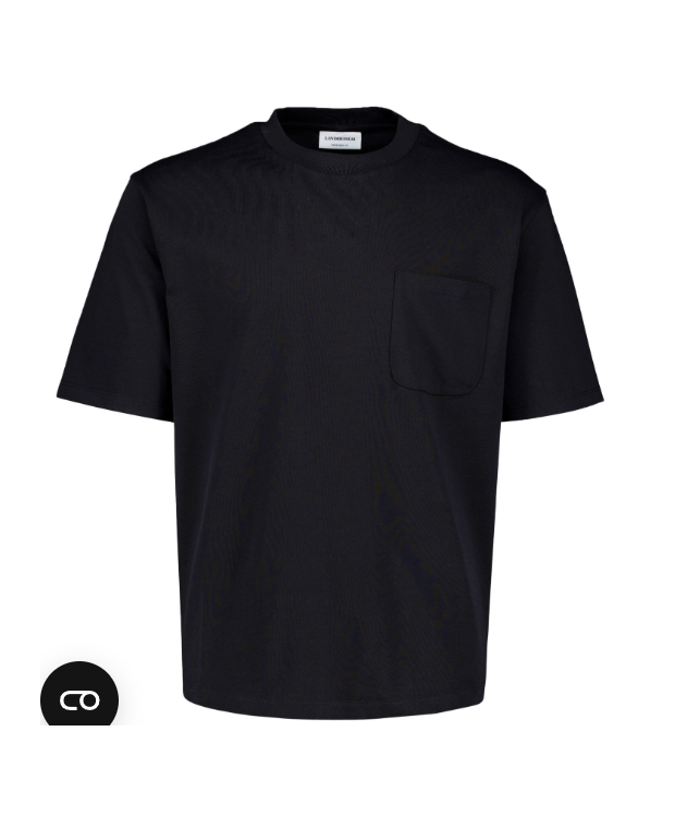 Lindbergh T-shirt O-neck oversized cropped i sort billede 1