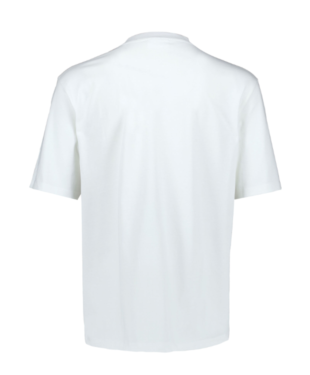 Lindbergh oversized cropped T-shirt med O-hals i hvid til herre billede 2
