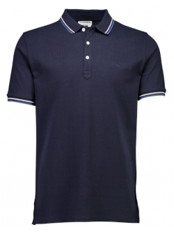 Lindbergh kortærmet polo i navy til herre