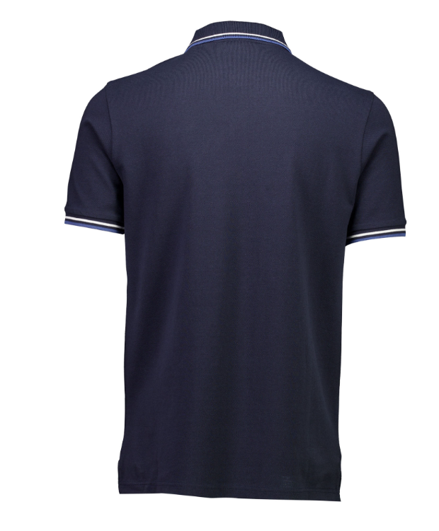 Lindbergh kortærmet polo i navy til herre billede 2
