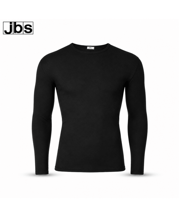 JBS sort langærmet T-shirt i bomuld til herre billede 1