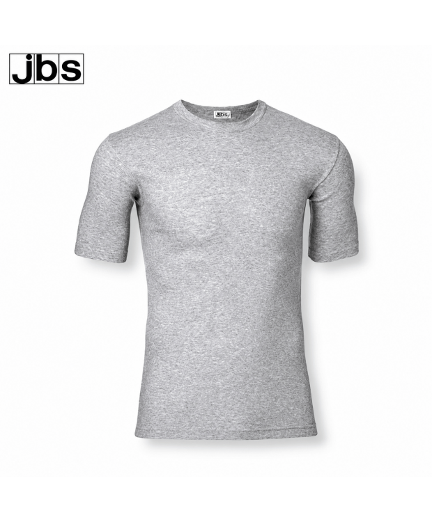 JBS bomulds-T-shirt med rund hals til herre – meleret grå billede 1