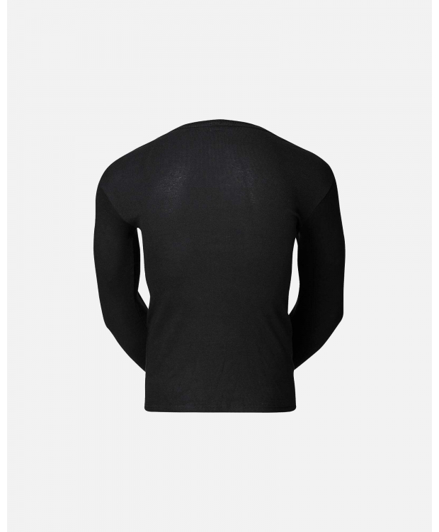 JBS sort langærmet T-shirt med knapper i bomuld til herre billede 9