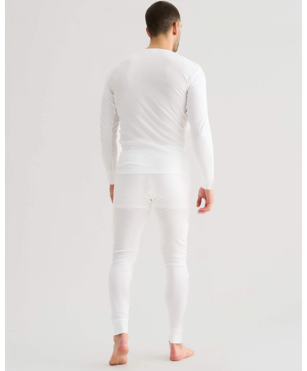 JBS Original Style 14 hvid langærmet T-shirt i bomuld til herre billede 2