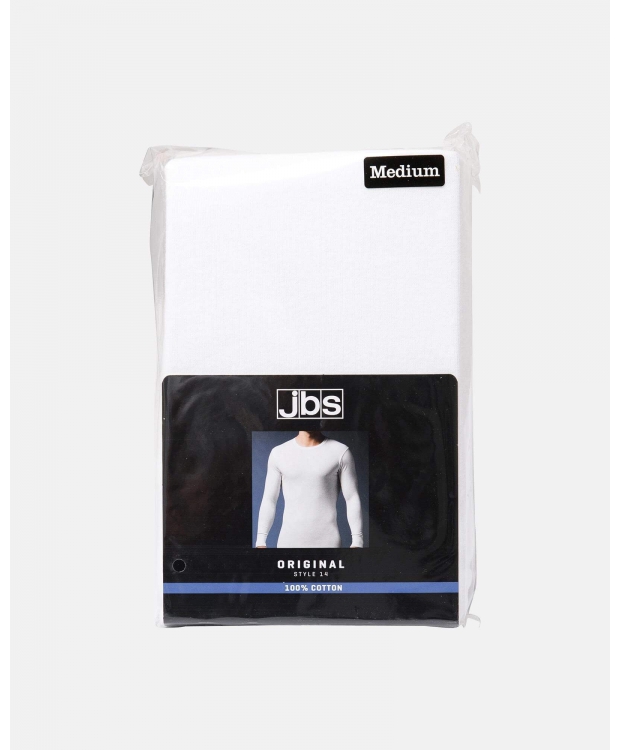JBS Original Style 14 hvid langærmet T-shirt i bomuld til herre billede 5