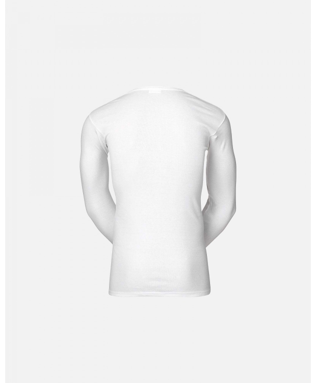 JBS Original Style 14 hvid langærmet T-shirt i bomuld til herre billede 6