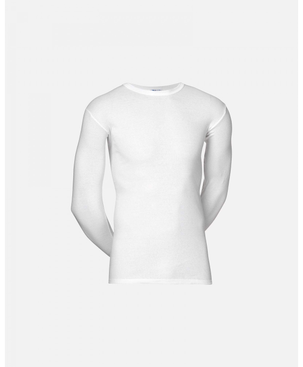 JBS Original Style 14 hvid langærmet T-shirt i bomuld til herre billede 7
