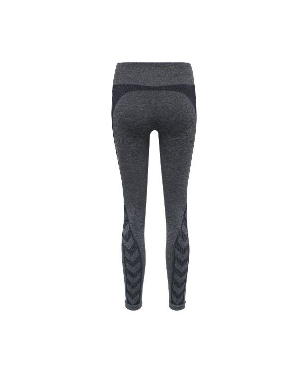 Hummel COCO seamless mid waist tights Asphalt/Quiet Shade Melange – OUTLET billede 2