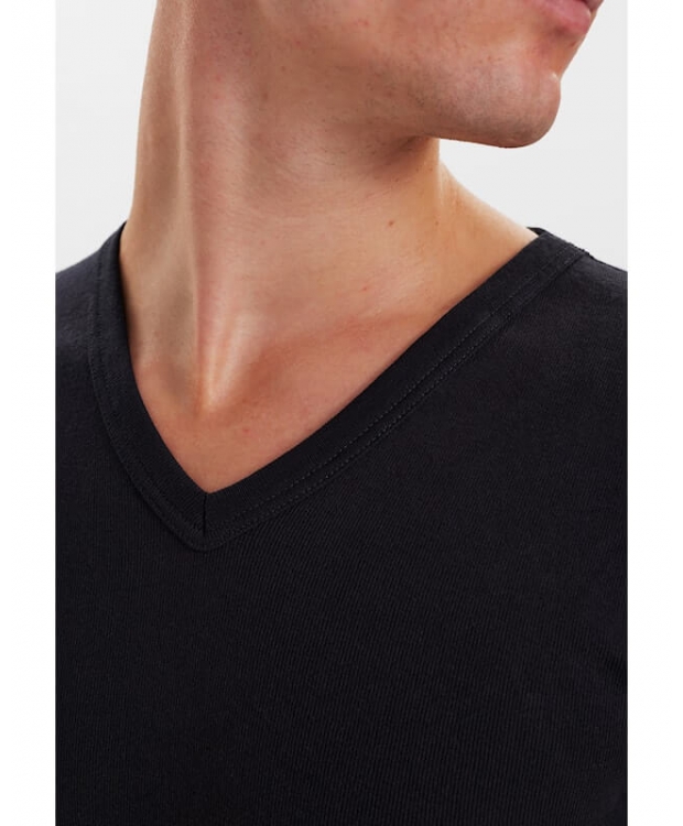 JBS Original Style 20 T-shirt med V-hals i sort til herre billede 2