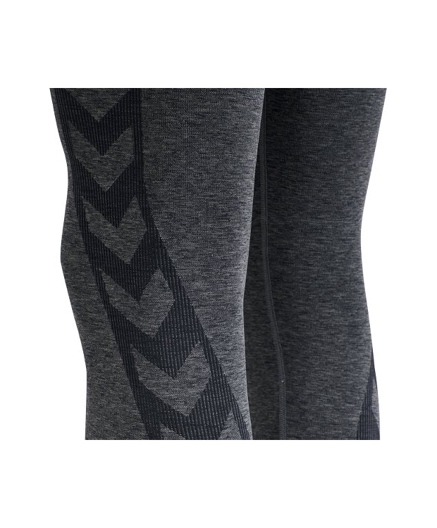 Hummel COCO seamless mid waist tights Asphalt/Quiet Shade Melange – OUTLET billede 4