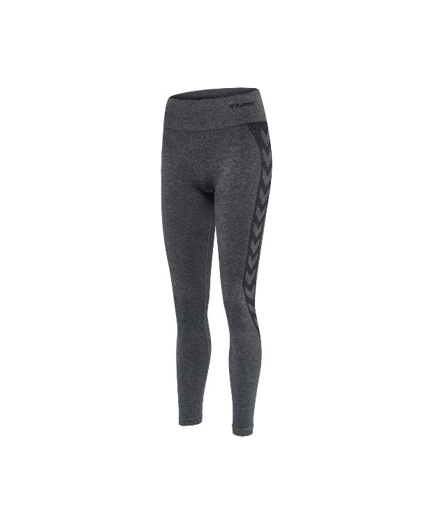 Hummel COCO seamless mid waist tights Asphalt/Quiet Shade Melange – OUTLET billede 1