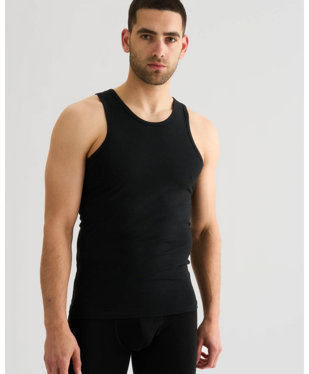 JBS 2-pak FSC bambus-singlet sort til herre billede 1
