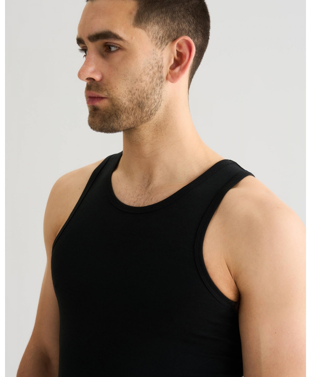 JBS 2-pak FSC bambus-singlet sort til herre billede 2