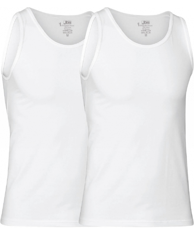 JBS 2-pak FSC bambus-singlet hvid til herre billede 2