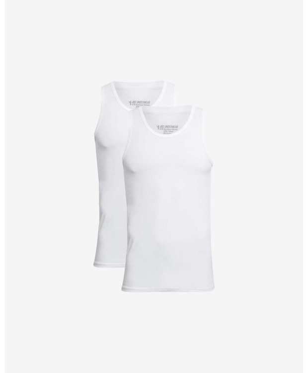 JBS 2-pak FSC bambus-singlet hvid til herre billede 3