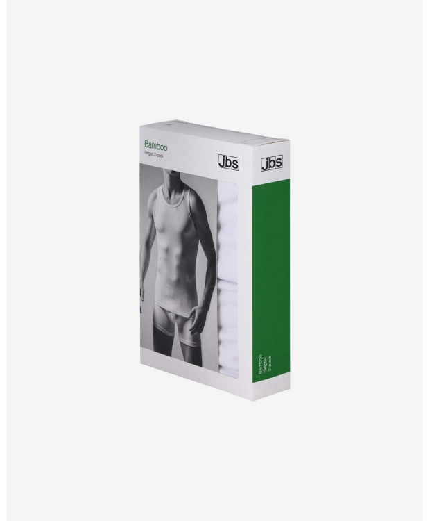 JBS 2-pak FSC bambus-singlet hvid til herre billede 8