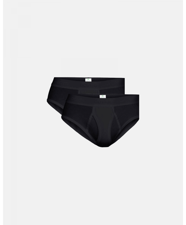 3 par Dovre GOTS briefs 2-pak sort til herre – detaljebillede 2