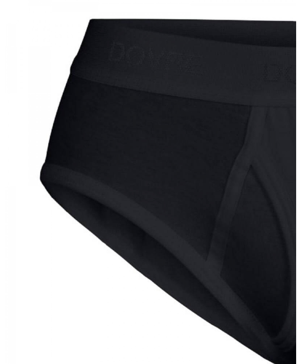 3 par Dovre GOTS briefs 2-pak sort til herre – detaljebillede 3