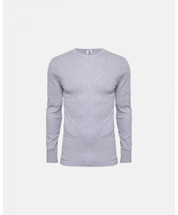 3 par Dovre bomulds-T-shirt grå med rund hals til herre – detaljebillede 7