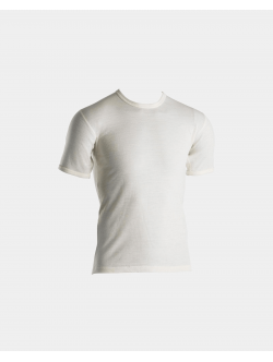 3 par Dovre uld-T-shirt hvid med rund hals til herre