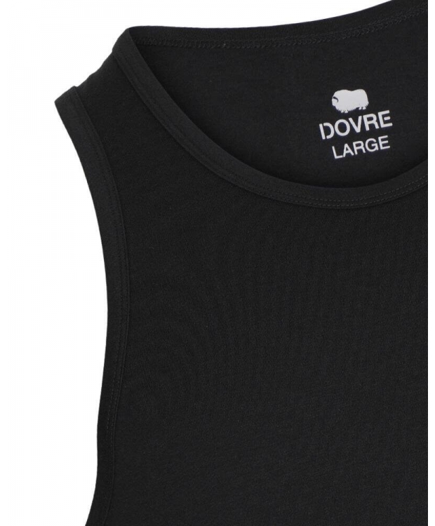 3 par Dovre bambus singlet-undertrøjer 2-pak sort til herre – detaljebillede 4