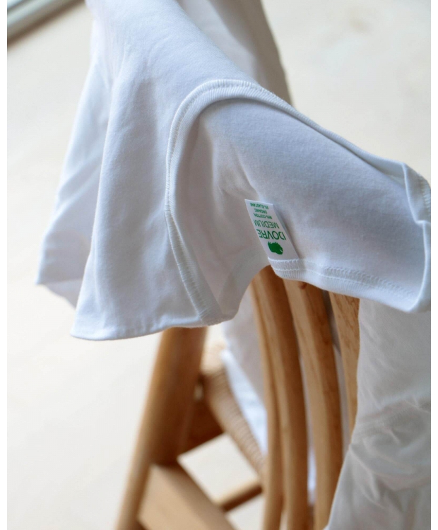 3 par Dovre GOTS T-shirts 2-pak hvid med rund hals til herre – detaljebillede 3