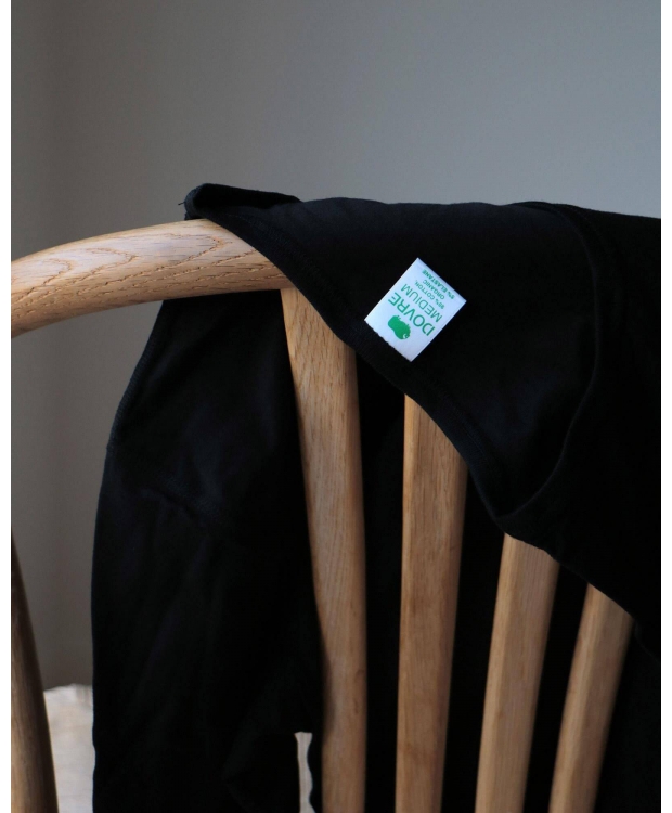 3 par Dovre GOTS T-shirts 2-pak sort med rund hals til herre – detaljebillede 3