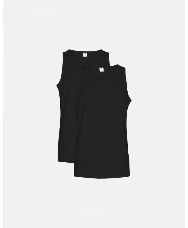 3 par Dovre GOTS singlet-undertrøjer 2-pak sort til herre – detaljebillede 5