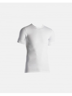 3 par Dovre bomulds-T-shirt hvid med rund hals og/4-ærme til herre
