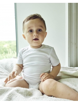 3 par JBS kortærmet hvid bambus-bodystocking til baby – 56–98