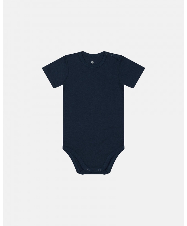 JBS kortærmet navy bambus-bodystocking til baby – 56–86 – Outlet billede 6