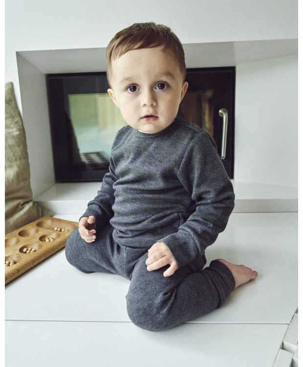 JBS mørkegrå bambus-sweatshirt til baby billede 3