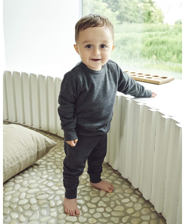 JBS mørkegrå bambus-sweatshirt til baby billede 1