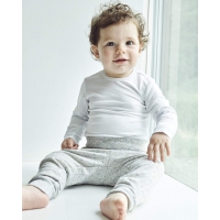 JBS langærmet hvid bambus-bodystocking til baby – 56–98