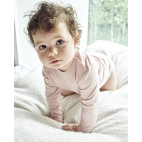 JBS langærmet lyserød bambus-bodystocking til baby – 56–98
