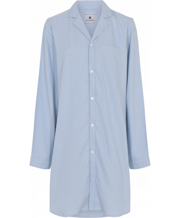 JBS of Denmark Women lyseblå stribet bambus-pyjamaskjole billede 8