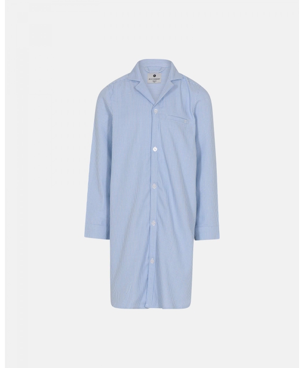 JBS of Denmark Women lyseblå stribet bambus-pyjamaskjole billede 9