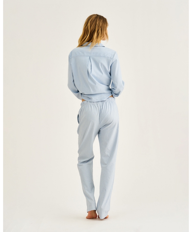 JBS of Denmark Women blåstribede bambus-pyjamasbukser billede 2