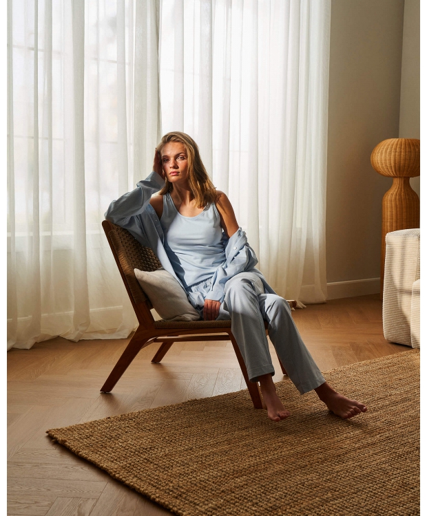 JBS of Denmark Women blåstribede bambus-pyjamasbukser billede 7