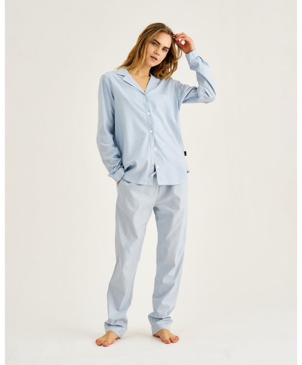 JBS of Denmark Women blåstribede bambus-pyjamasbukser billede 9